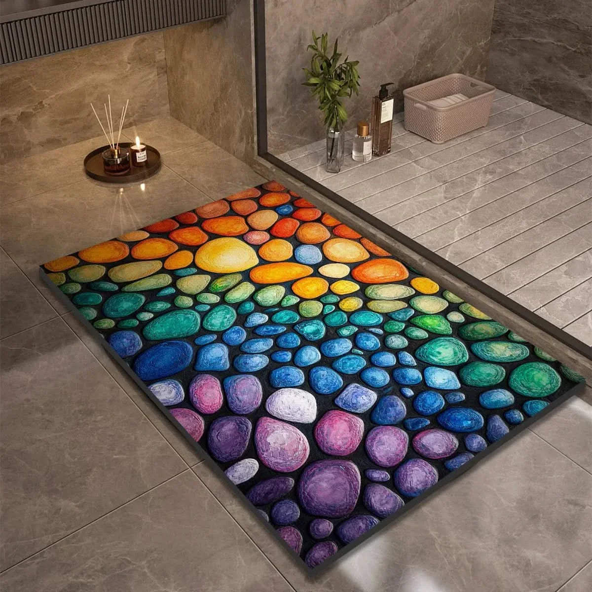 Non-Slip Diatomite Floor Mat – Quick-Drying Bath Mat for Bathroom & Kitchen