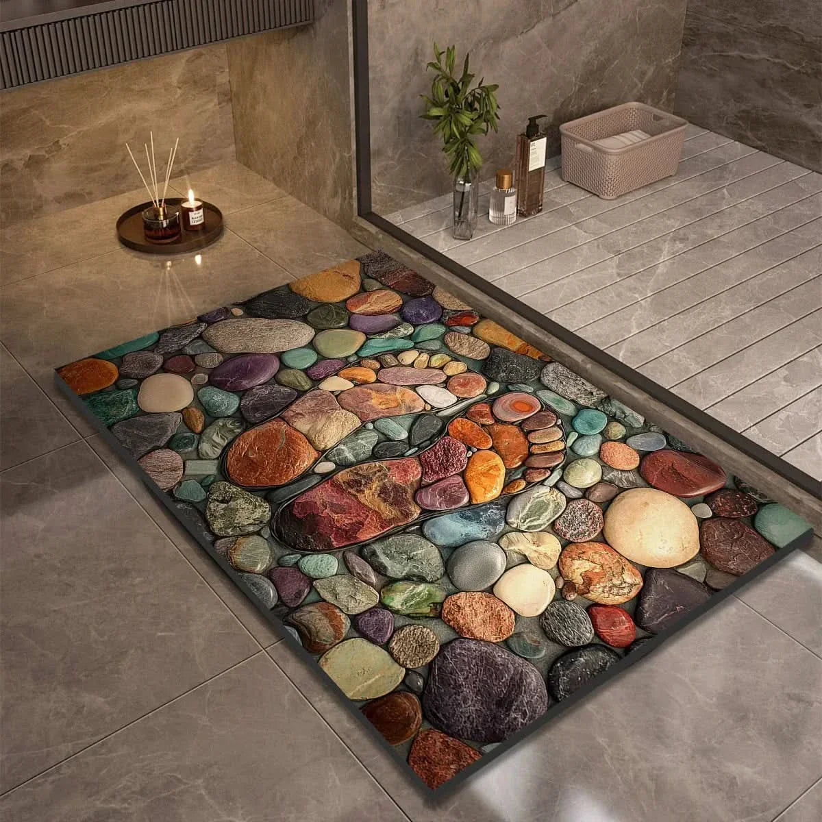 Non-Slip Diatomite Floor Mat – Quick-Drying Bath Mat for Bathroom & Kitchen