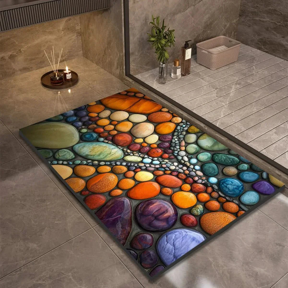 Non-Slip Diatomite Floor Mat – Quick-Drying Bath Mat for Bathroom & Kitchen