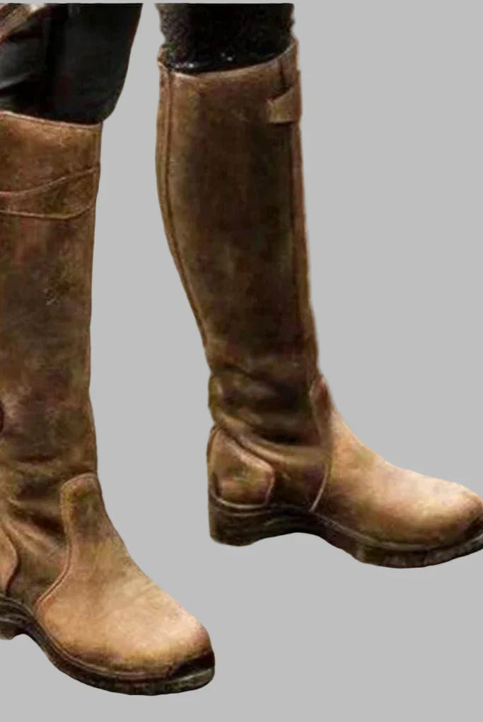 Women's Orthopaedic Leather Boots with Arch Support