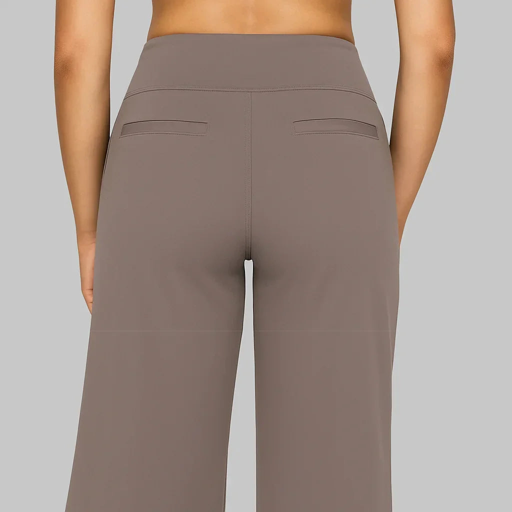 Women's High-Waist Stretch Pants – Soft Comfort Fit Trousers