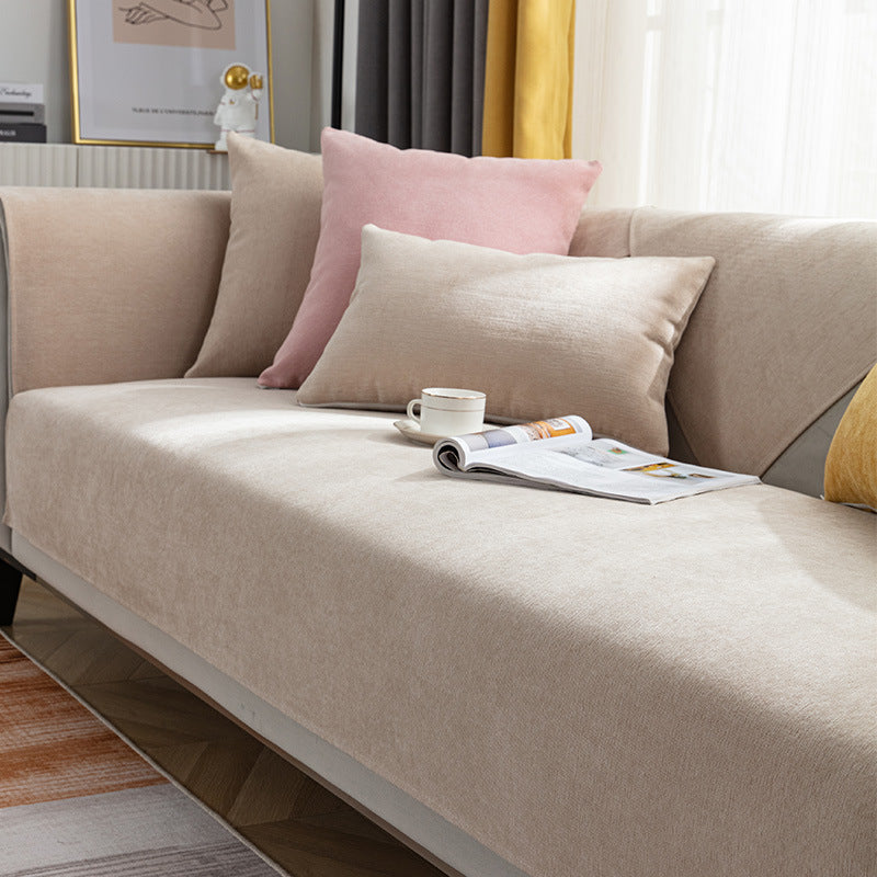 Anti-Slip Chenille Sofa Cover - Soft Pet & Kid Friendly Couch Protector