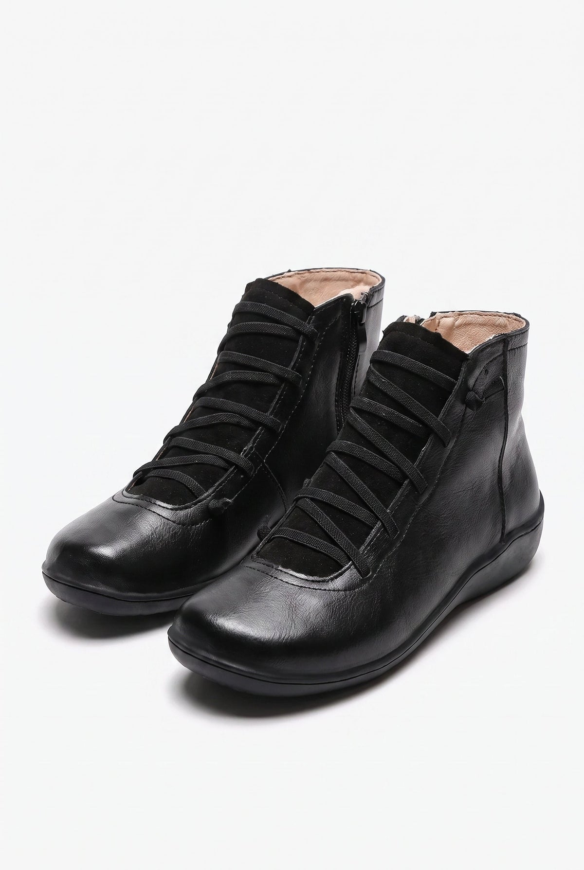 Women's Ankle Boots Lace-Up Waterproof in Black — primary product