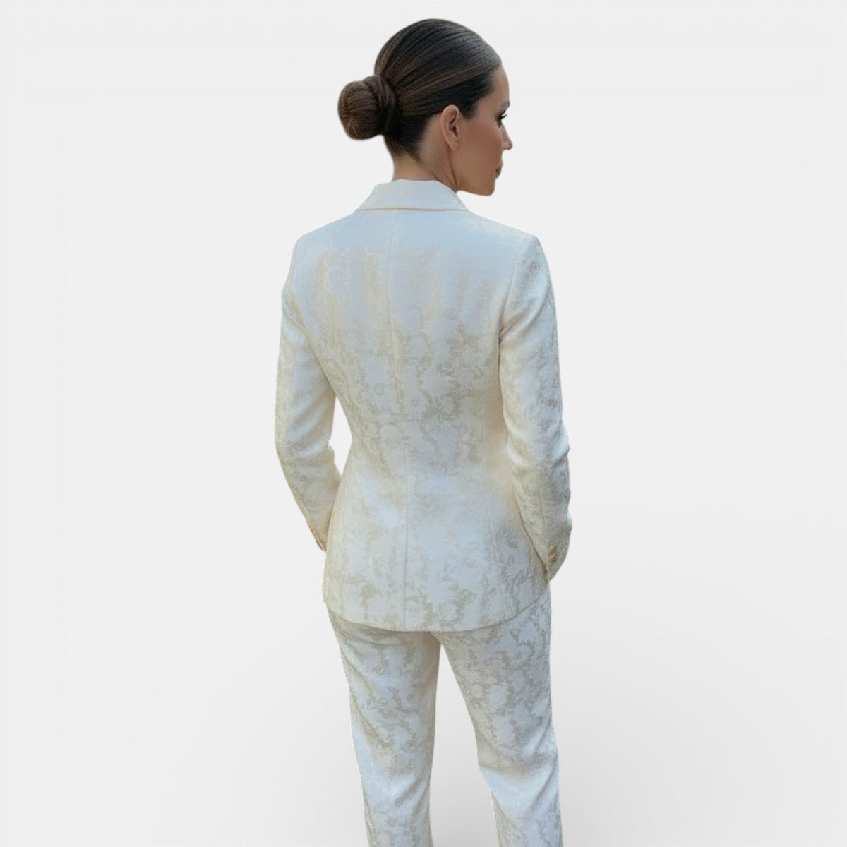 Women's Blazer and Wide Leg Trouser Set Two-Piece