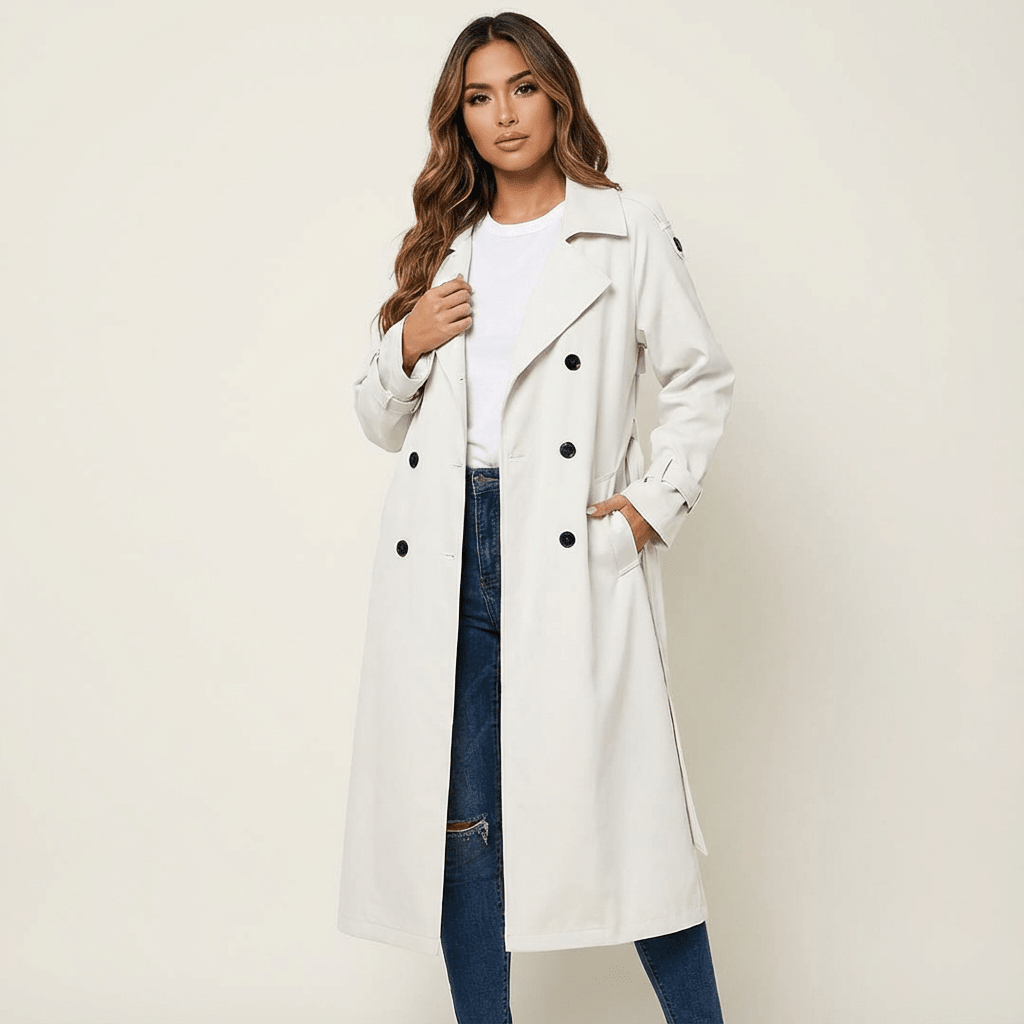 Women's Longline Trench Coat – Classic Everyday Outerwear