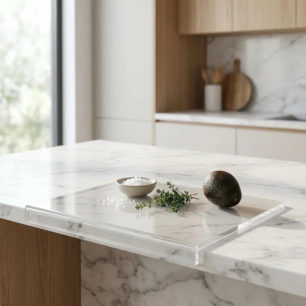 Acrylic Countertop Cutting Board - 60% Thicker, 16" x 12"