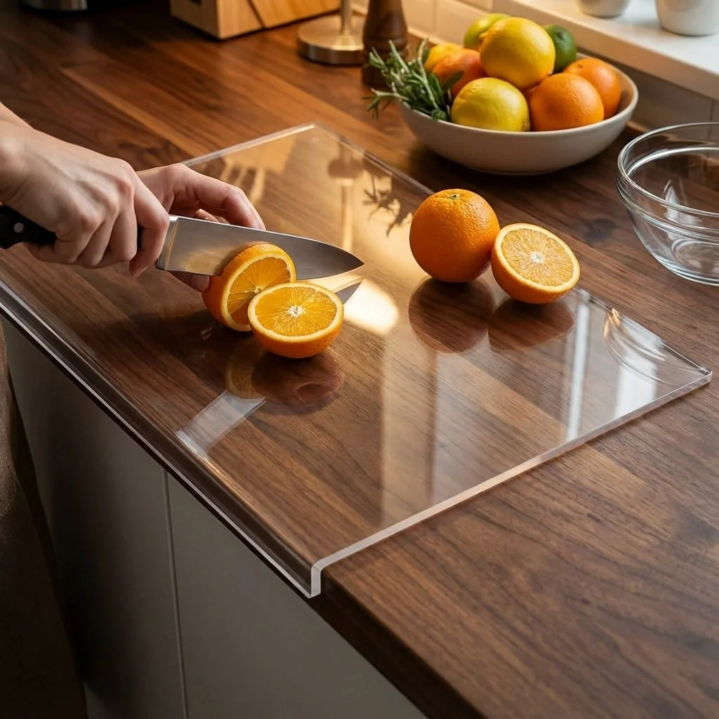 Acrylic Countertop Cutting Board - 60% Thicker, 16" x 12"