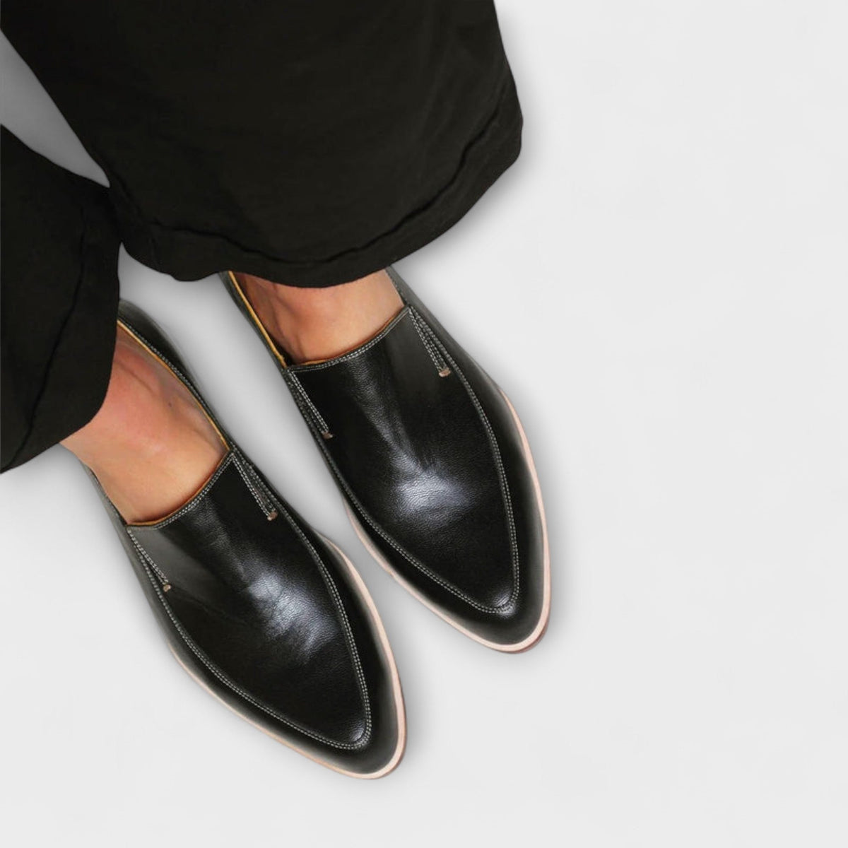 Women's Orthopaedic Loafers - Black Supportive Slip-On Shoes