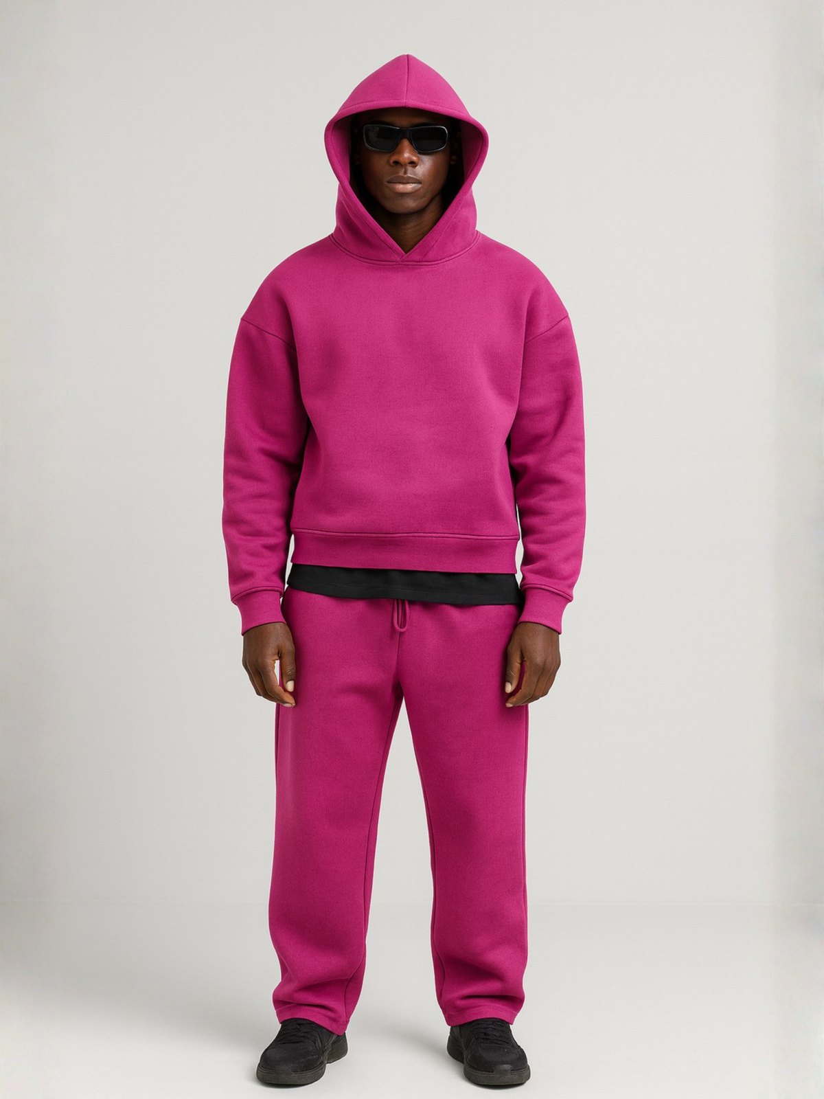 Men's Oversized Hooded Tracksuit Set – Hoodie and Joggers