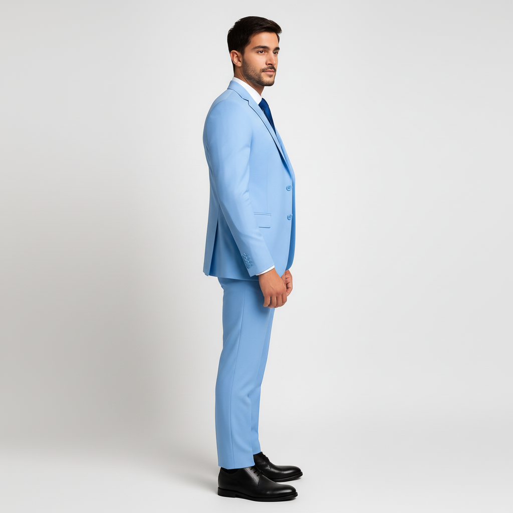 Men's 3-Piece Suit with Waistcoat - Jacket, Vest & Trousers