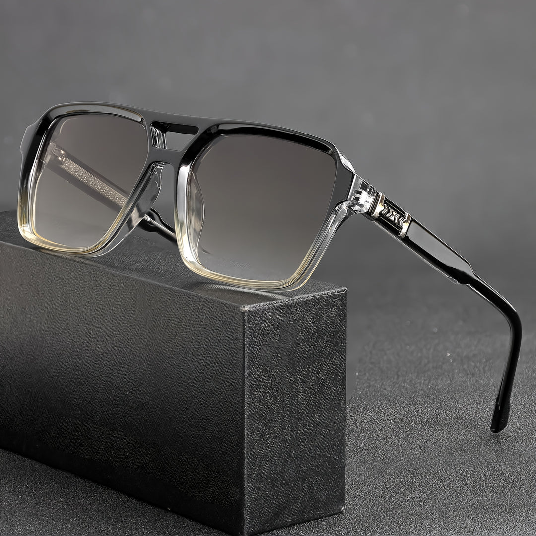 Men's Oversized Retro Sunglasses with Wide Frame