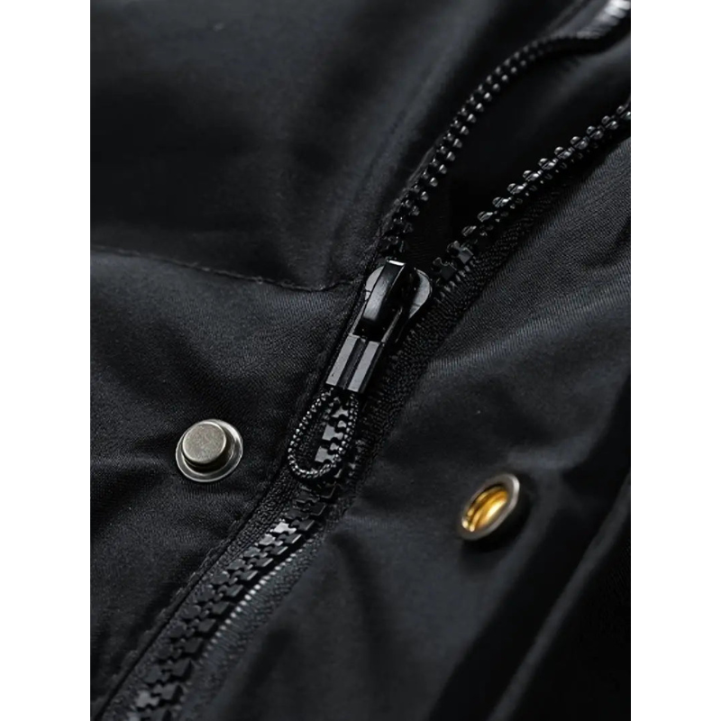 Men's Long Puffer Jacket - Hooded Winter Down Jacket