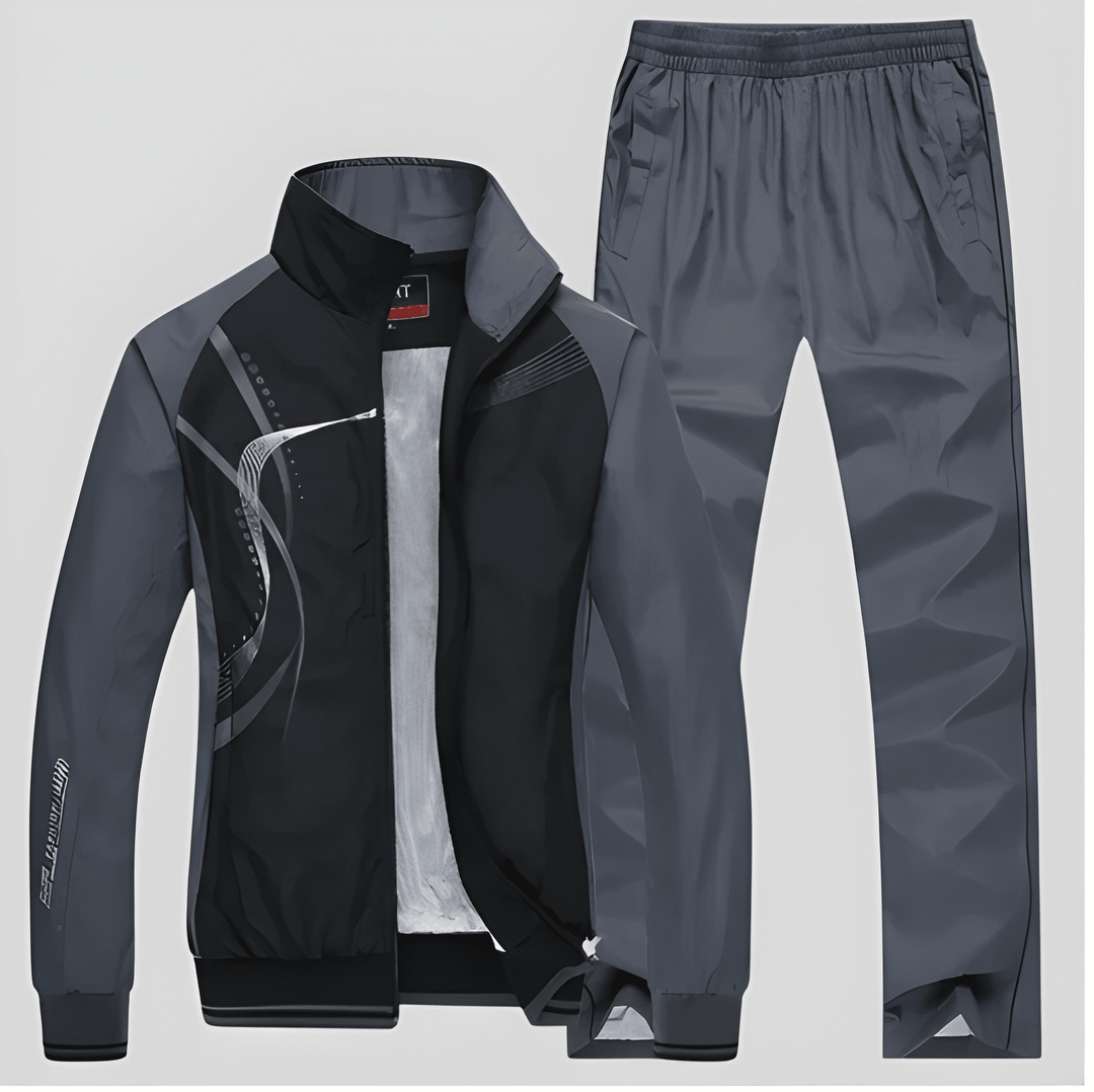 Men's Tracksuit Two-Piece Set – Zip Jacket & Joggers