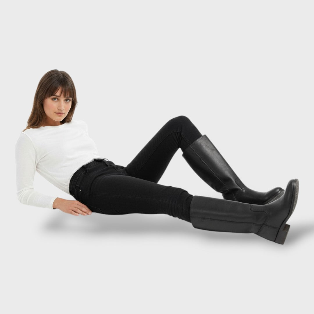 Women's Knee High Boots with Structured Sole