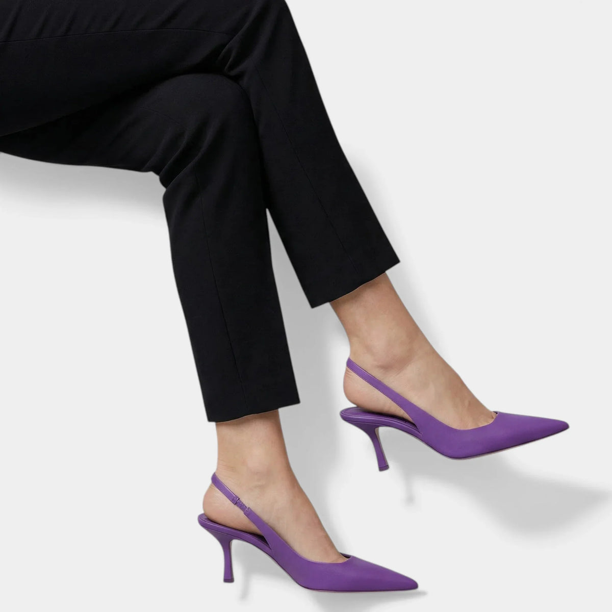 Women's Pointed-Toe Slingback Heels with Slim Stiletto Heel