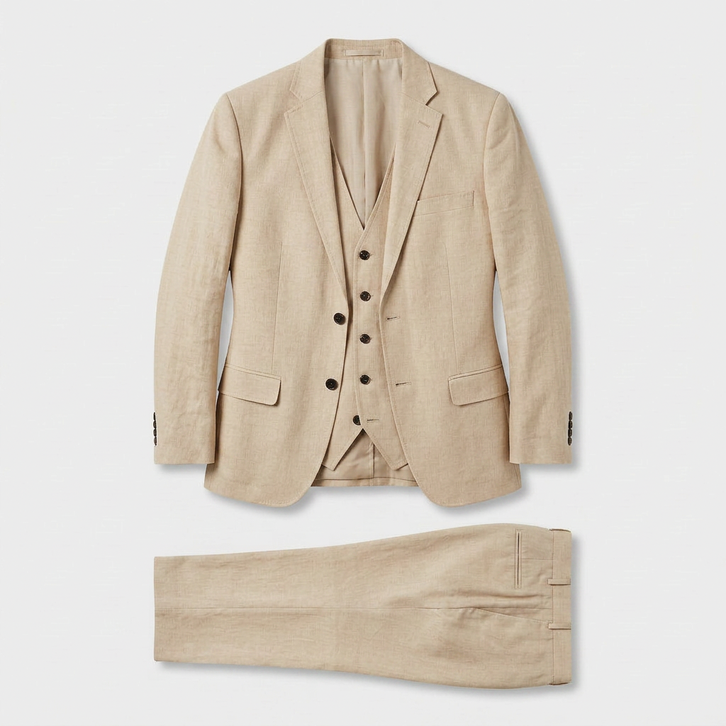 Ladies Trouser Suit Three-Piece Double-Breasted Blazer Set