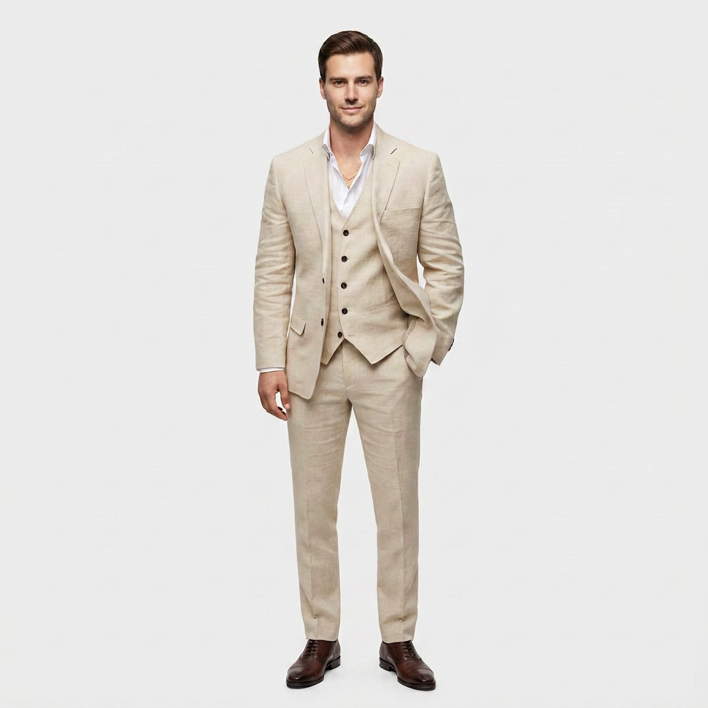 Ladies Trouser Suit Three-Piece Double-Breasted Blazer Set