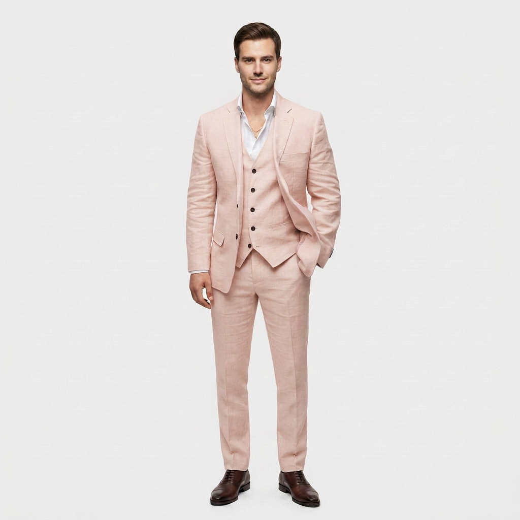 Ladies Trouser Suit Three-Piece Double-Breasted Blazer Set