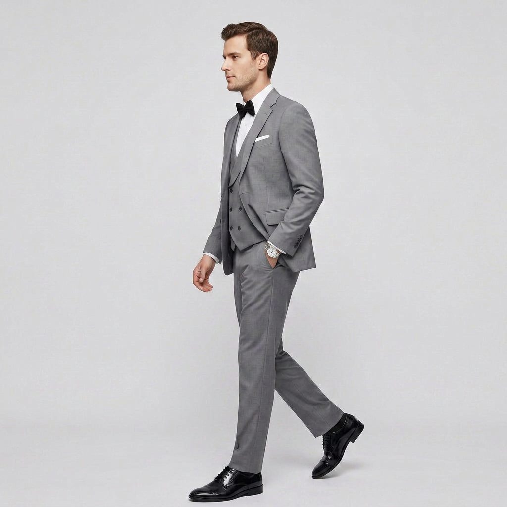 Men's 3-Piece Suit - Single-Breasted Blazer with Waistcoat