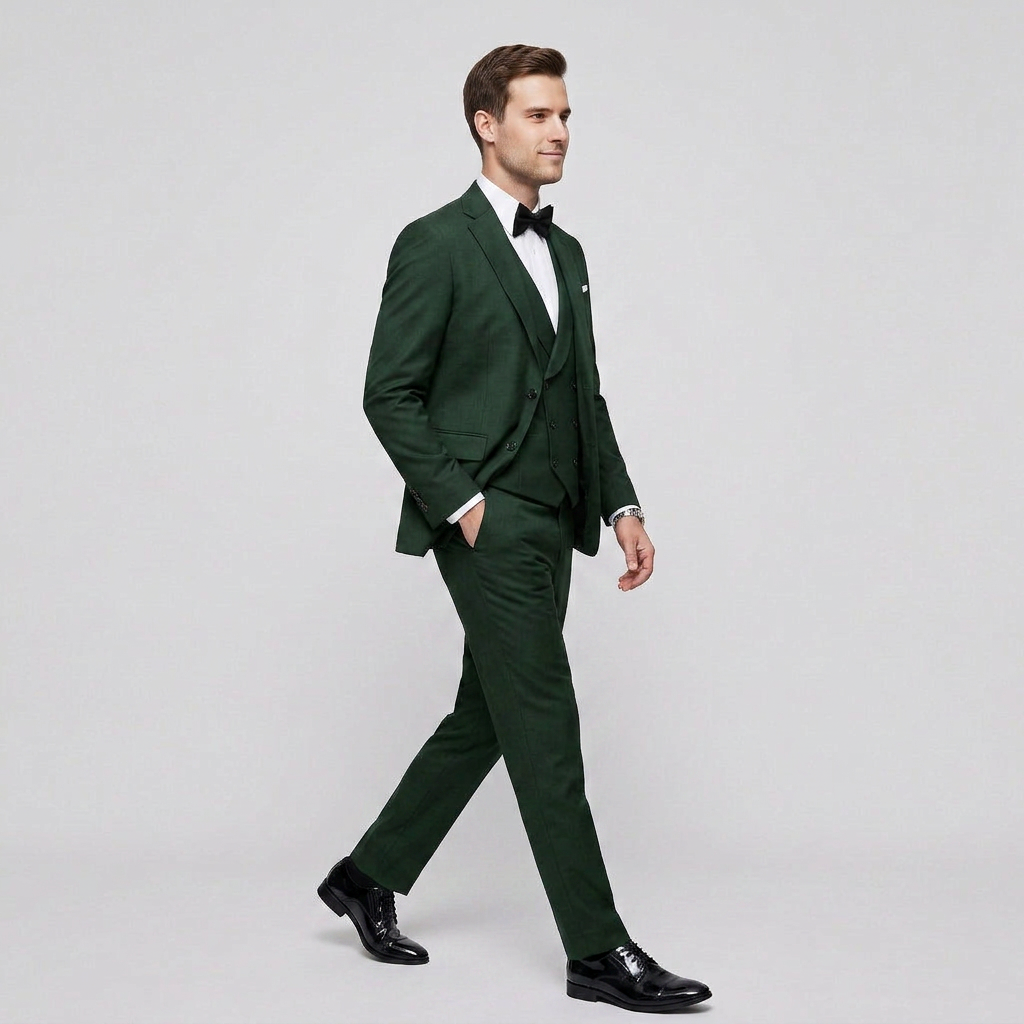 Men's 3-Piece Suit - Single-Breasted Blazer with Waistcoat