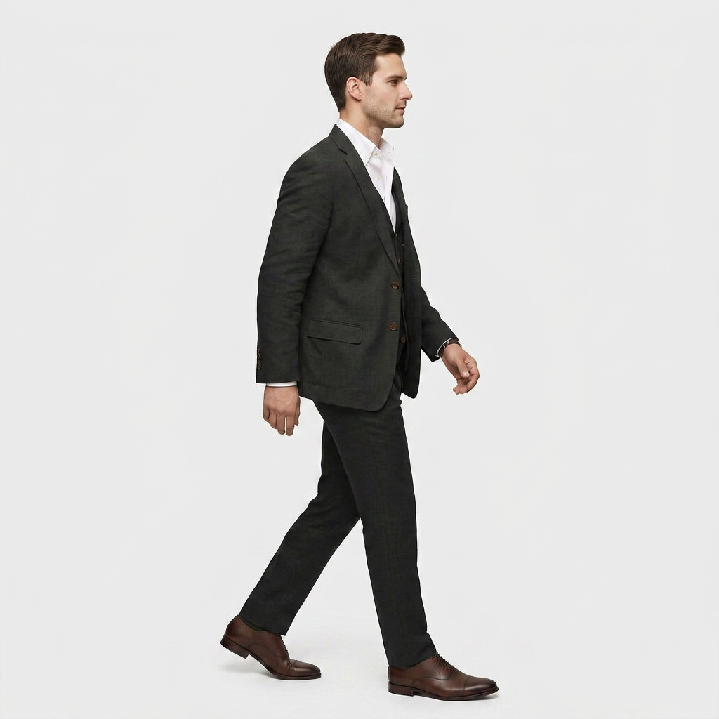 Ladies Trouser Suit Three-Piece Double-Breasted Blazer Set