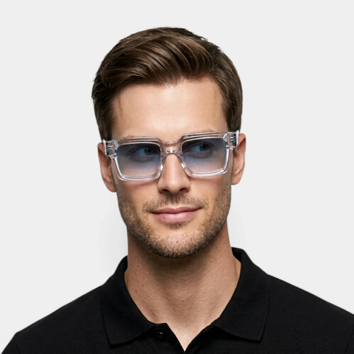 Men's Square Sunglasses with Gradient Lenses - Modern Frame