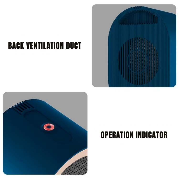 Electric Ceramic Heater - Compact Space Heater for Home & Office