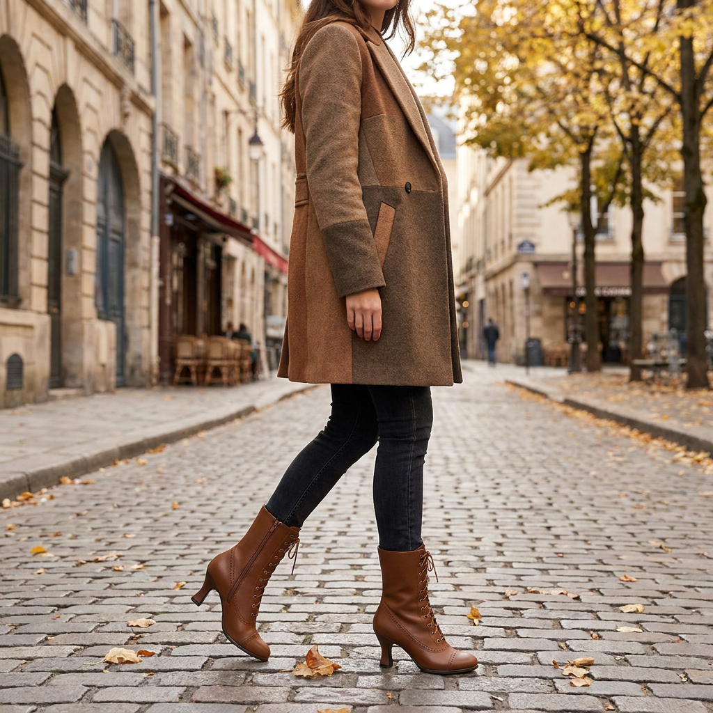Bottines Rétro à Lacets pour Femme – vue 5