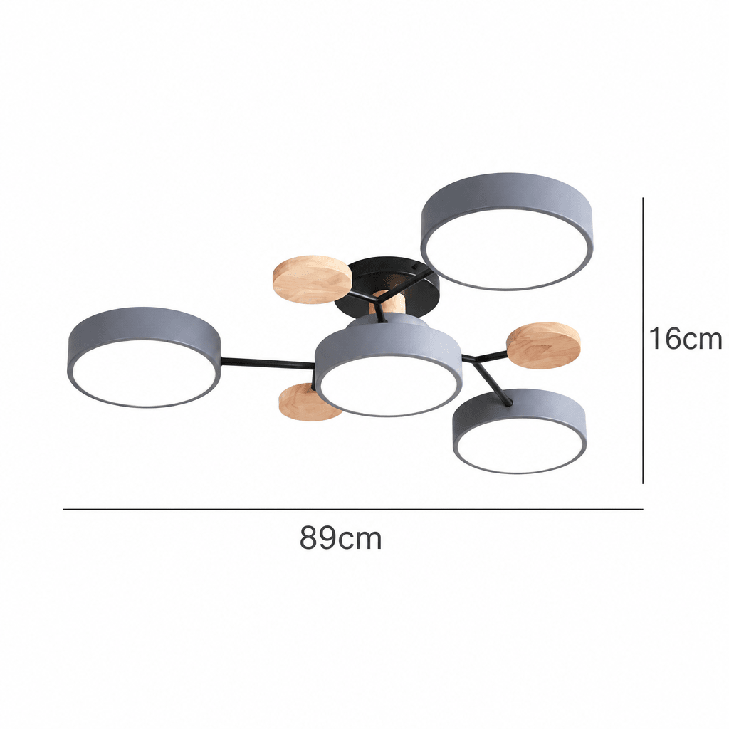 Modern Round LED Ceiling Light - Minimalist Multi-Head Fixture
