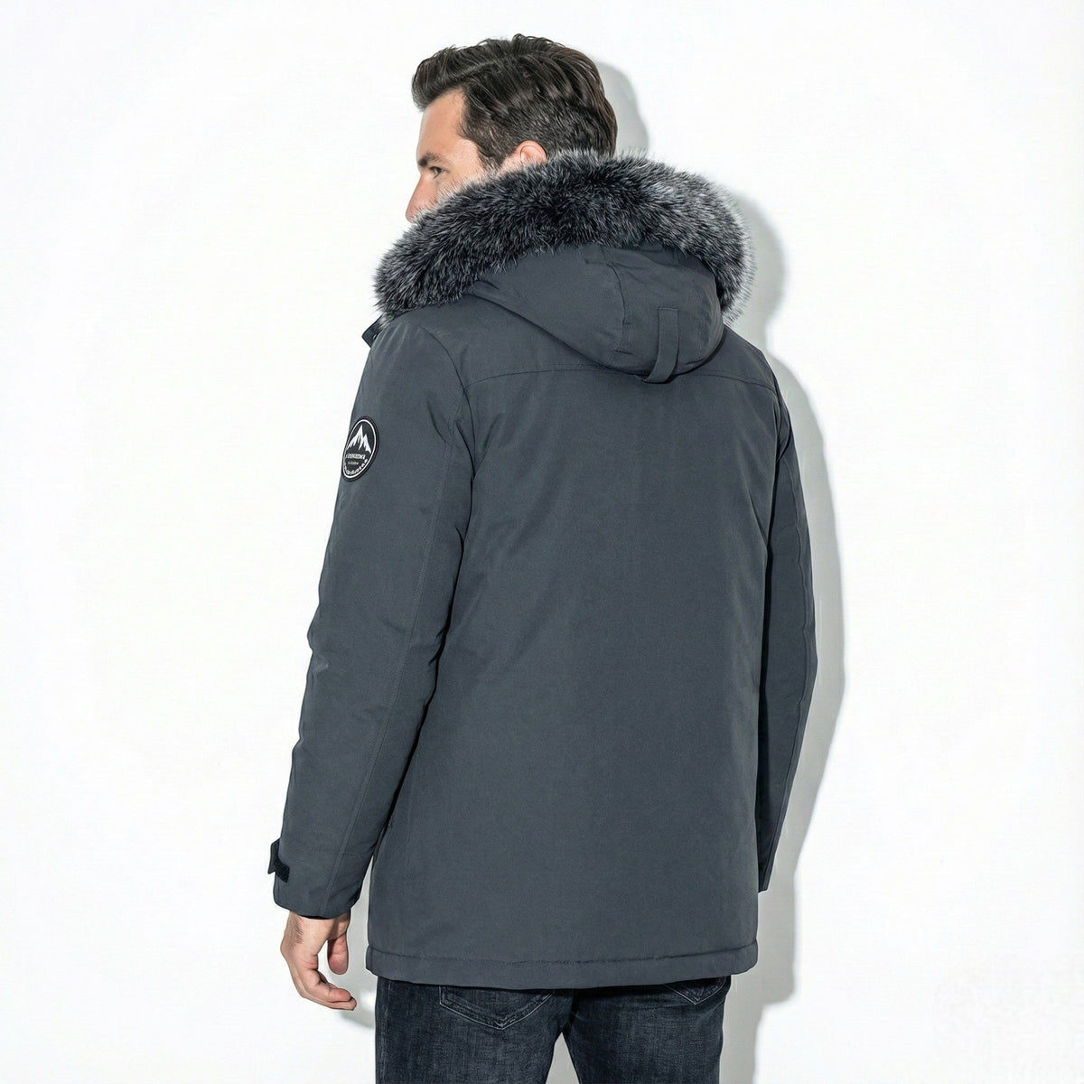 Lukas – Water-Repellent Winter Parka Jacket with Hood - Jackets - Grey - Grey - Taylor & Bennett