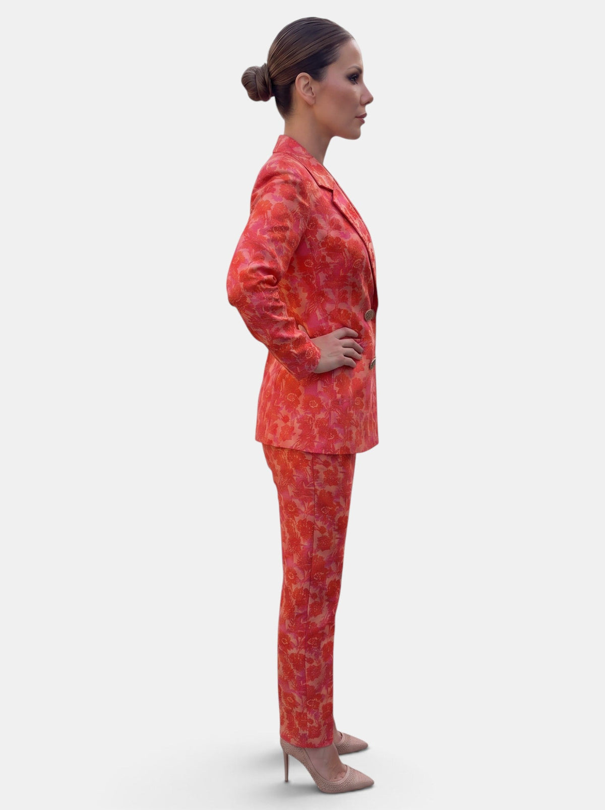 Women's Blazer and Wide Leg Trouser Set Two-Piece