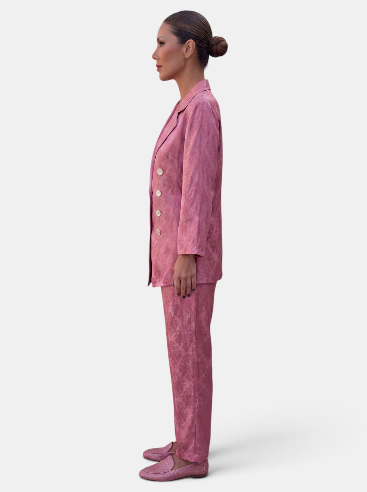 Women's Blazer and Wide Leg Trouser Set Two-Piece