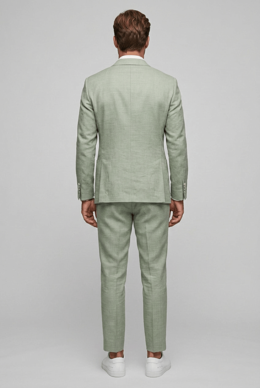 Men's Two-Piece Slim Fit Suit with Notch Lapel – Office and Formal Wear