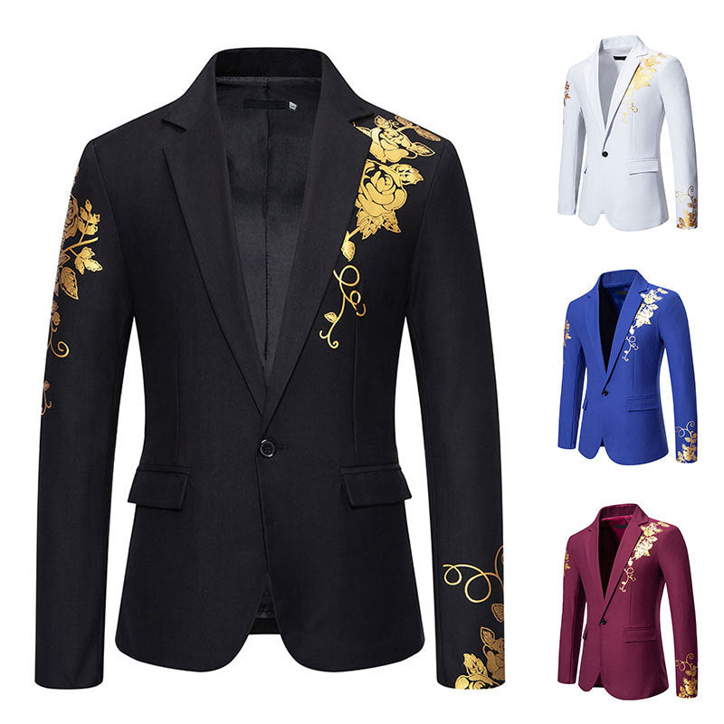 Men's Floral Blazer - Tailored Smart-Casual Jacket
