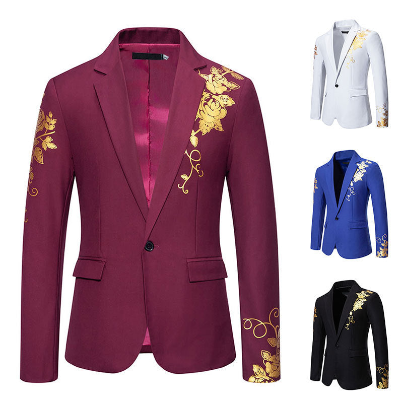 Men's Floral Blazer - Tailored Smart-Casual Jacket