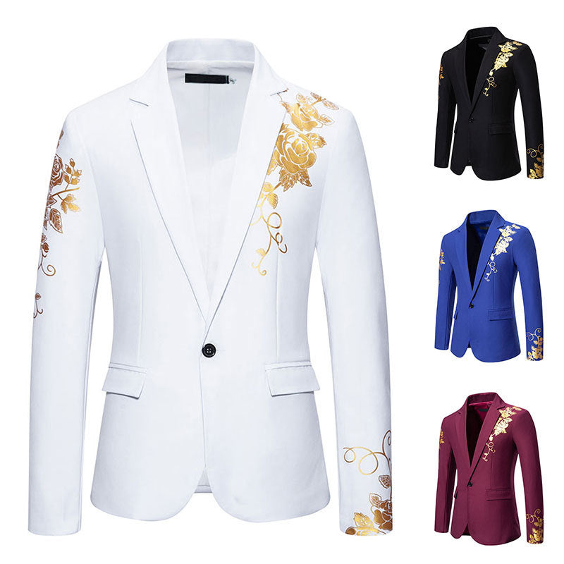 Men's Floral Blazer - Tailored Smart-Casual Jacket