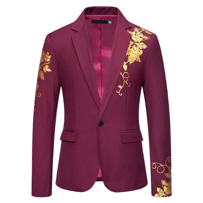 Men's Floral Blazer - Tailored Smart-Casual Jacket