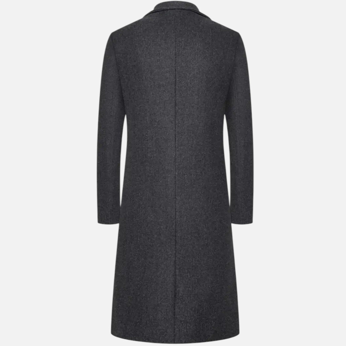 Men's Slim Fit Single-Breasted Overcoat, Knee-Length