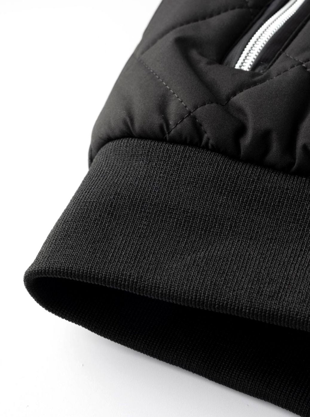 Men's Full-Zip Bomber Jacket with Quilted Shell and Fleece Lining