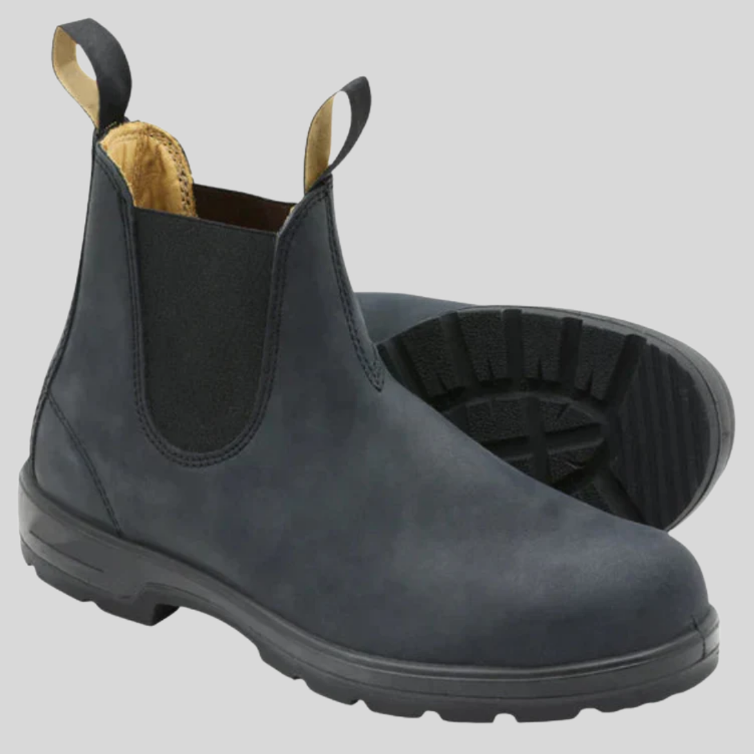 Men's Slip-On Leather Ankle Boots