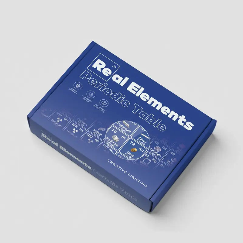 Illuminated Periodic Table Display – 83 Real Element Samples