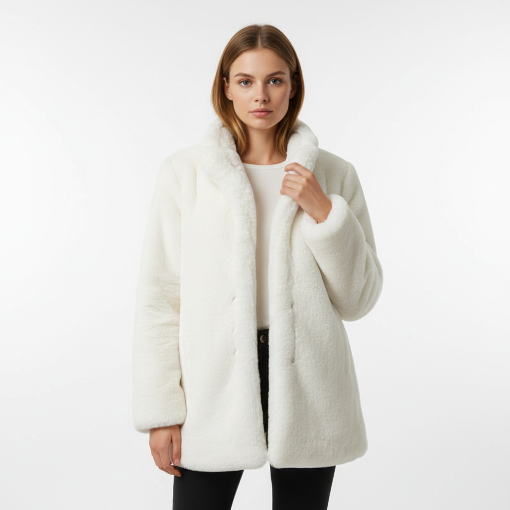 Women's Quilted Jacket with Faux-Fur Collar – Winter Coat