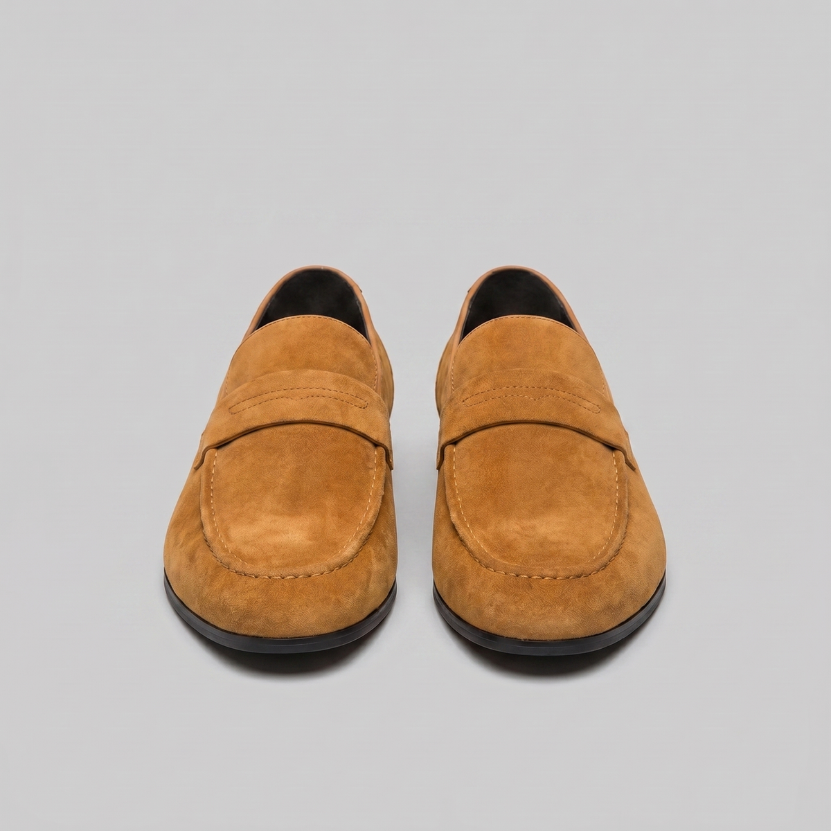 Men's Suede Penny Loafers Smart Casual Slip-On Shoes