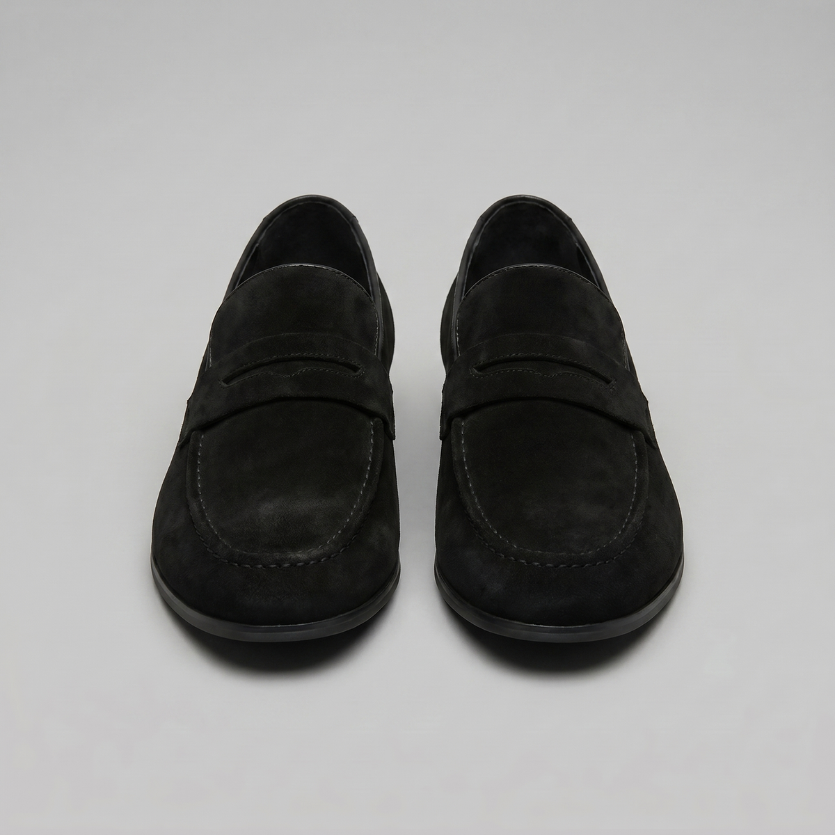 Men's Suede Penny Loafers Smart Casual Slip-On Shoes