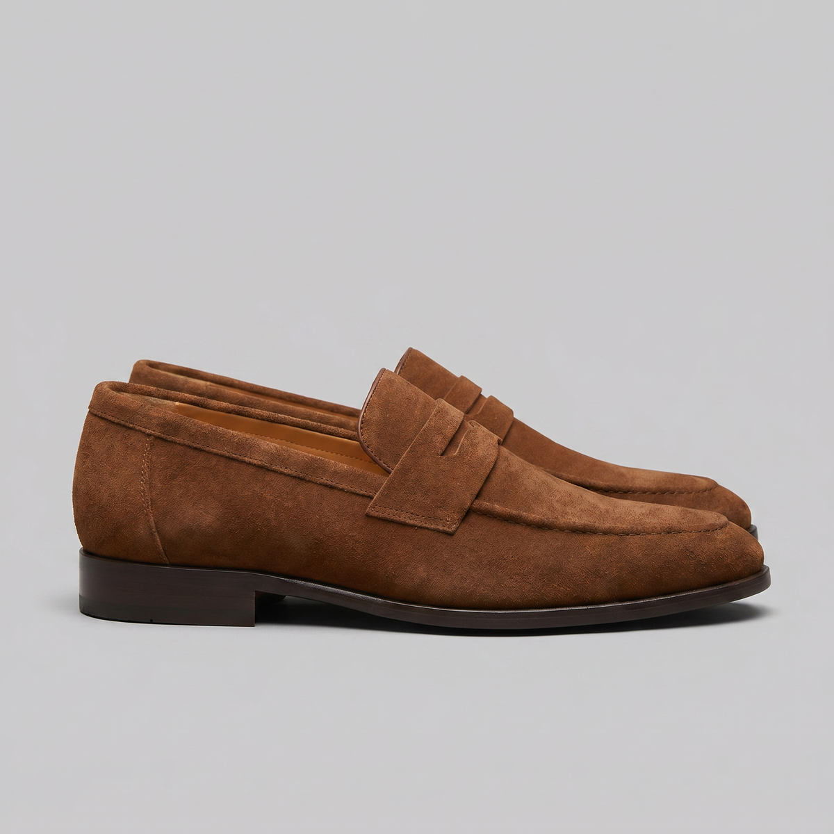 Men's Suede Penny Loafers Smart Casual Slip-On Shoes