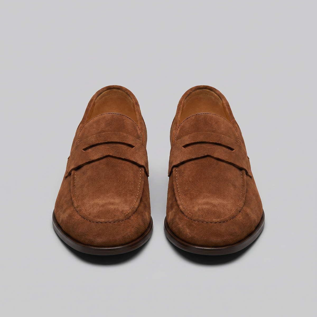 Men's Suede Penny Loafers Smart Casual Slip-On Shoes