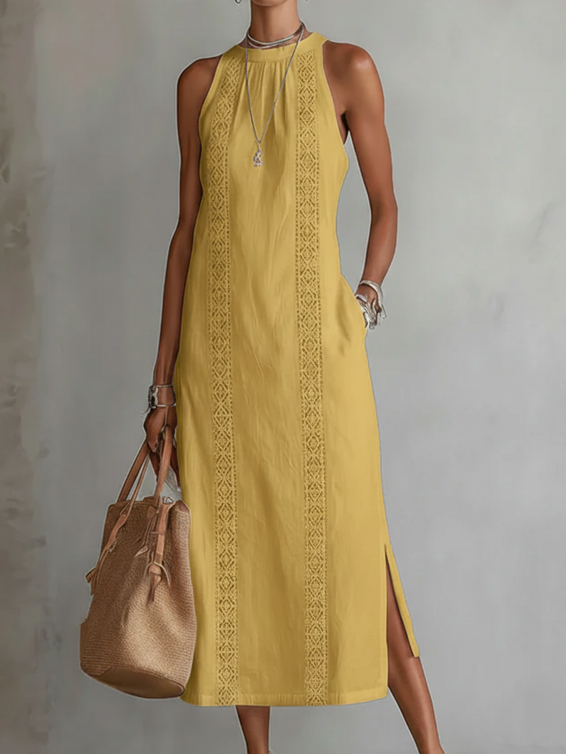 Women's Round Neck Midi Dress