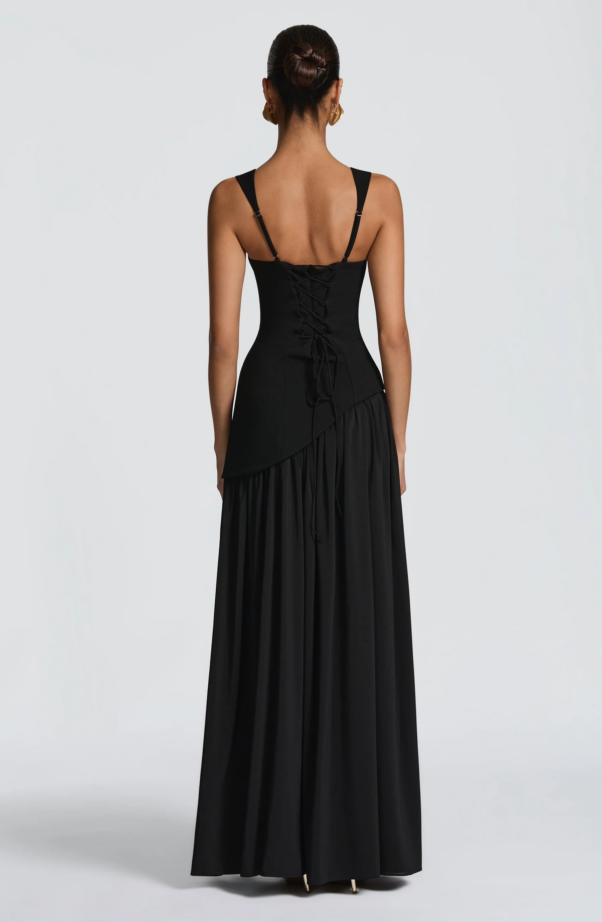 Women's Satin Maxi Dress with Adjustable Straps