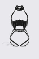 Women's Faux Leather Body Harness Lingerie with Chain-Style Straps