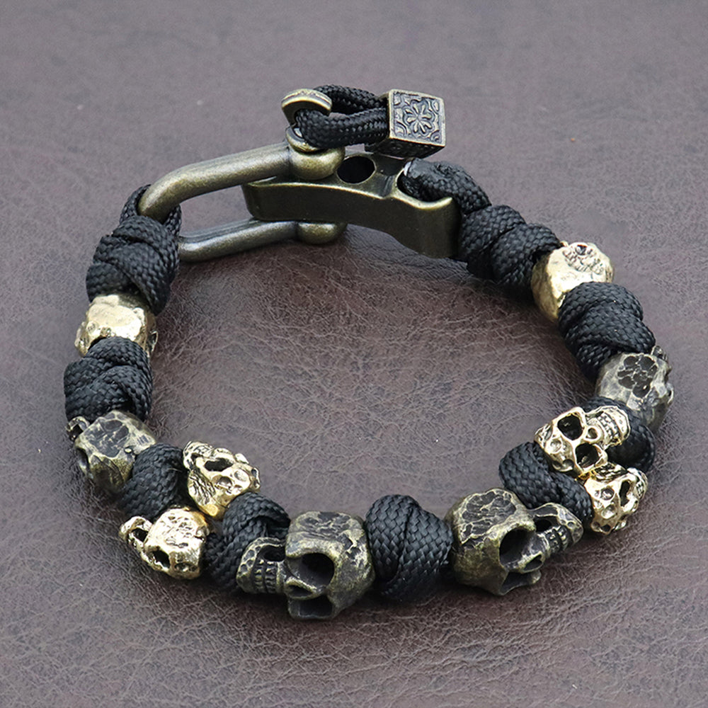 Skull Bracelet Adjustable Alloy Chain - Gothic Style